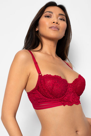 Signature Lace Unlined Underwire Longline Bra | No No Red INT SAS No No Red 36B 