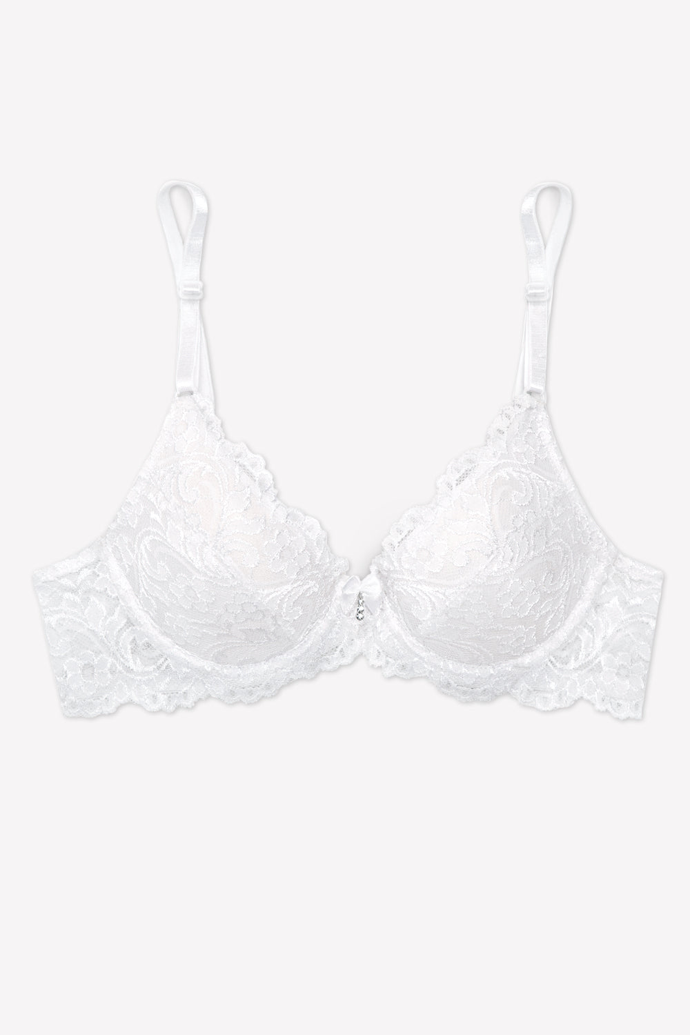 Smart & Sexy Women's Signature Lace Push Up Bra, Size: 40C, White Smart & Sexy Women's Signature Lace Push Up Bra, Size: 40C, White