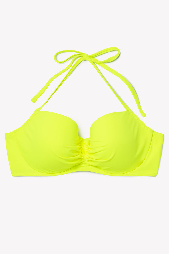 Swim Secret Halter Bikini Top | Neon Yellow BIKINT SAS 